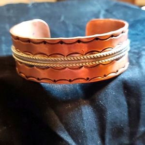 "Gary G" Sanchez original handcrafted Sterling Siver & Copper Men's Cuff